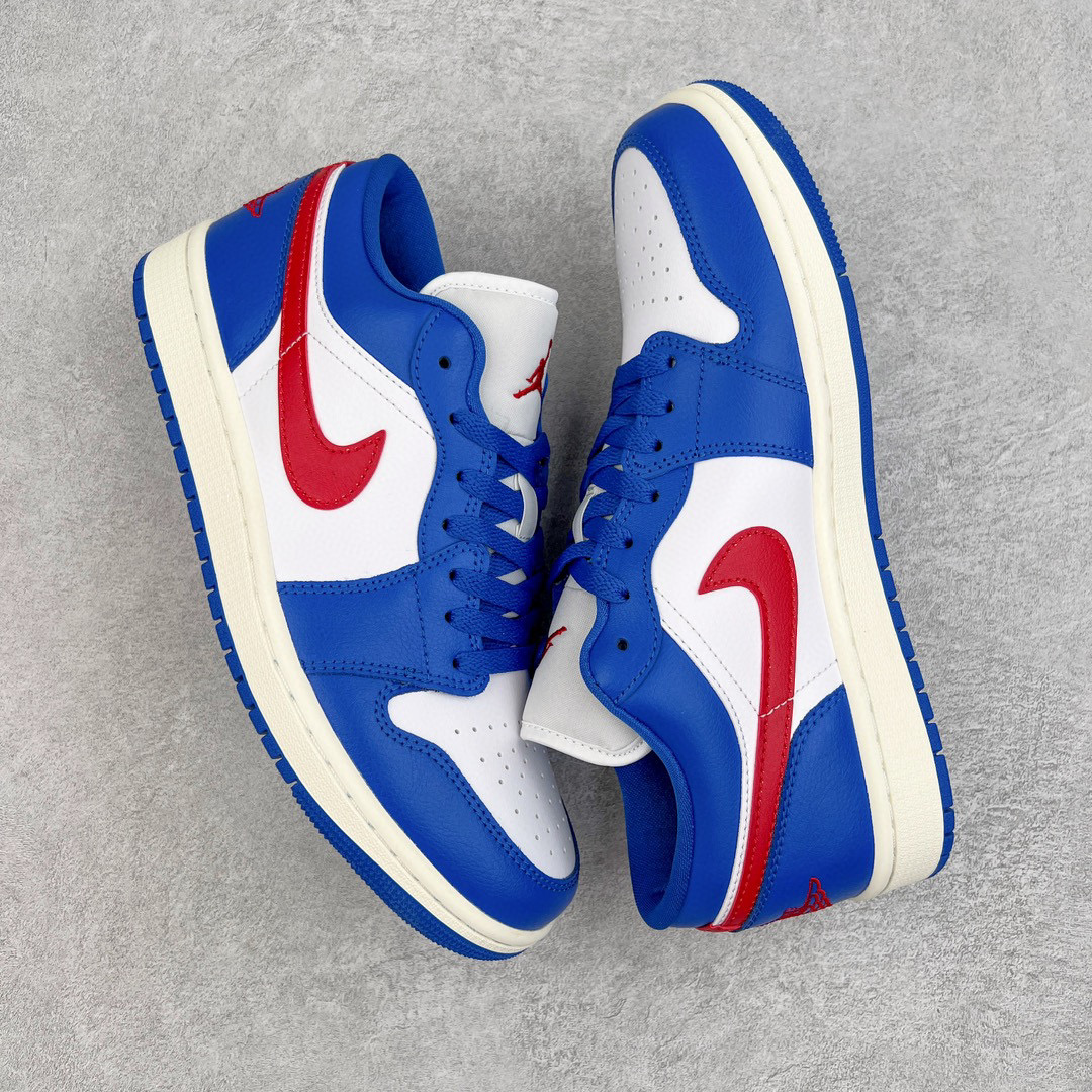 Air Jordan 1  Low AJ1 蓝红白 低筒 复古 轻便 板鞋 休闲鞋 波鞋 男鞋 女鞋 DC0774-416