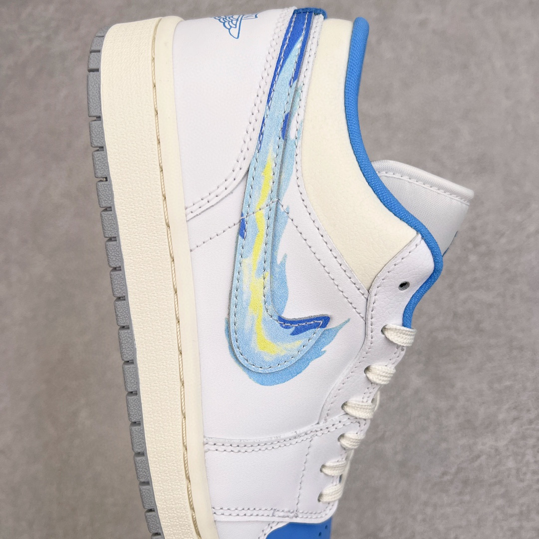  Air Jordan 1  Low AJ1 白蓝涂鸦  低筒 复古 轻便 板鞋 休闲鞋 波鞋 男鞋 女鞋FJ7219-441