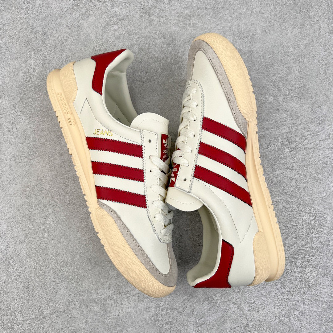 Adidas originals Jeans  低筒 潮流休闲 复古板鞋 休闲鞋 男鞋 女鞋 米红 GY7437