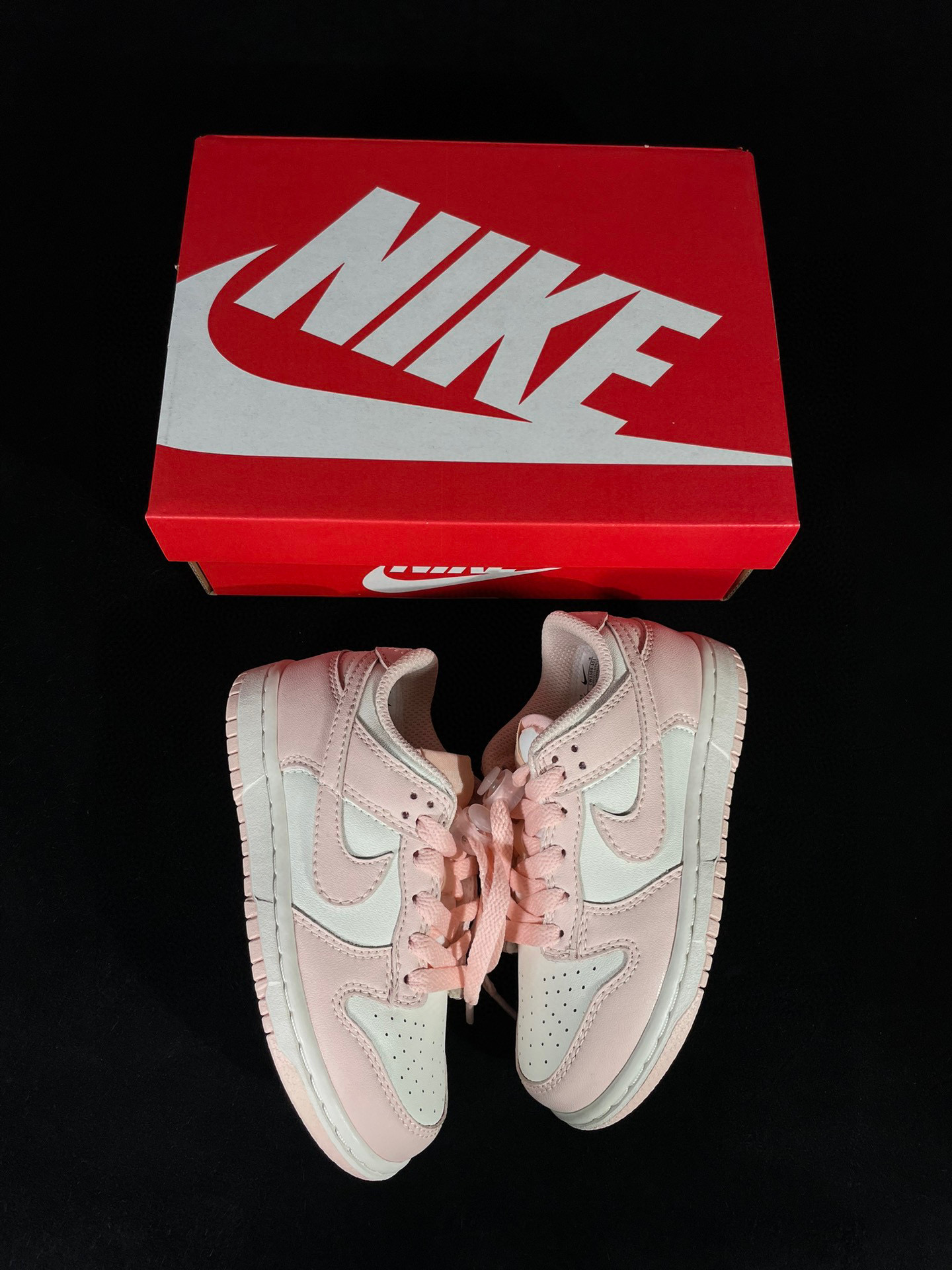 童鞋 Dunk Low Orange Pearl 复古休闲 板鞋 中童鞋樱花粉 CW1588-101