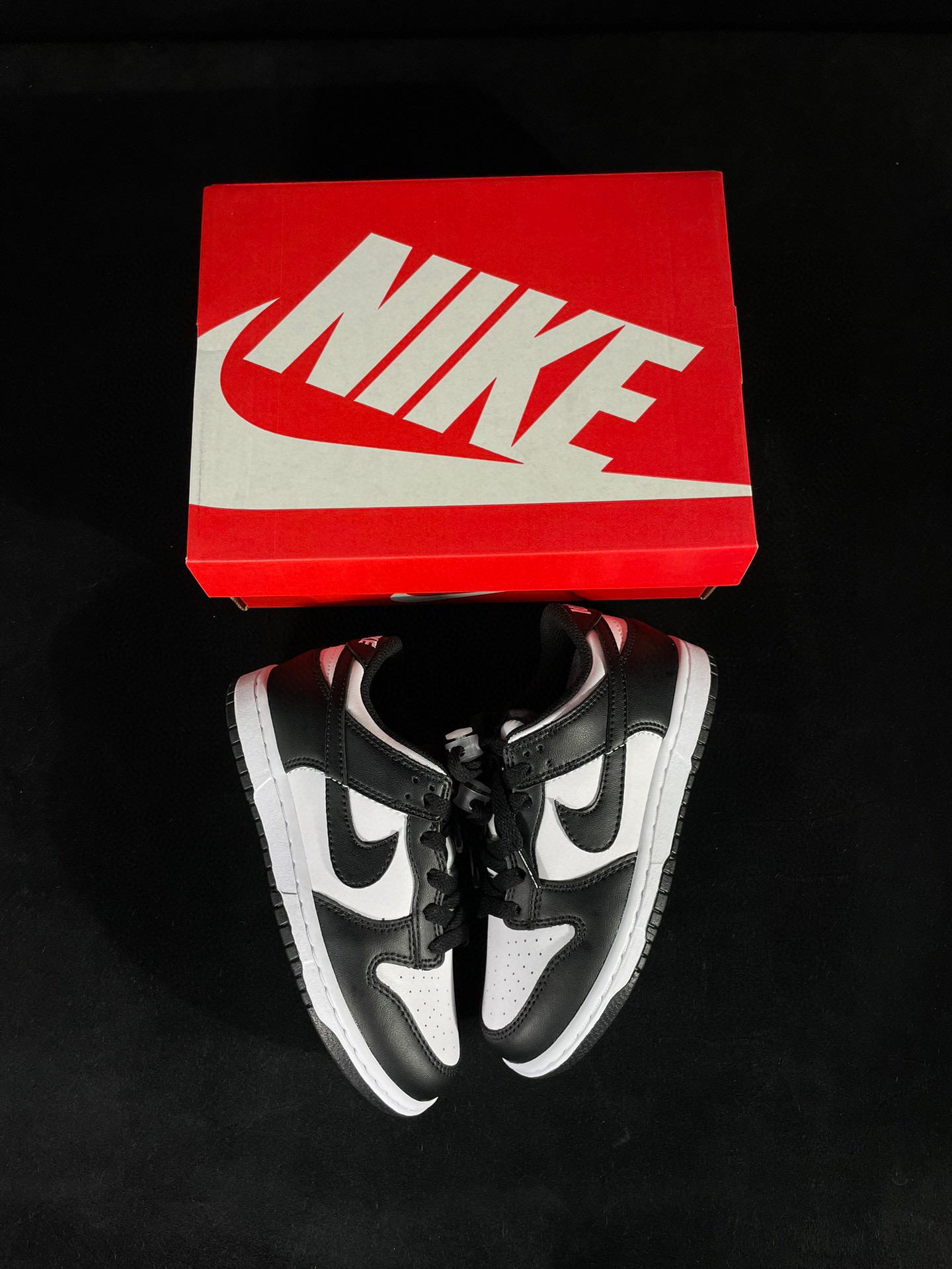  童鞋 Dunk Low White Black 复古休闲 板鞋 中童鞋 黑白熊猫 CW1588-100