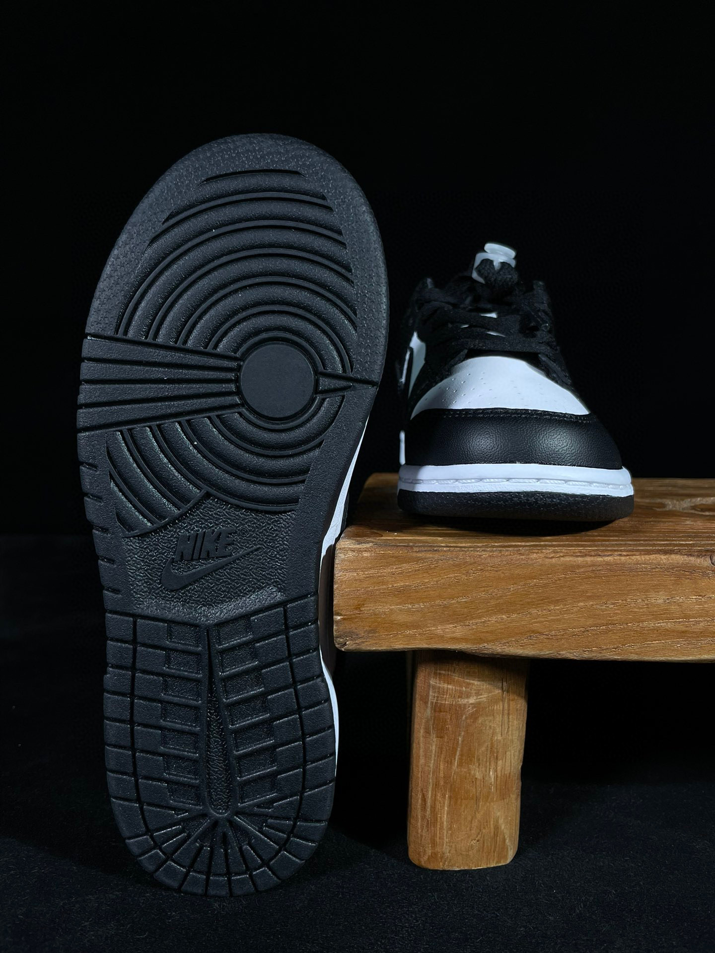  童鞋 Dunk Low White Black 复古休闲 板鞋 中童鞋 黑白熊猫 CW1588-100