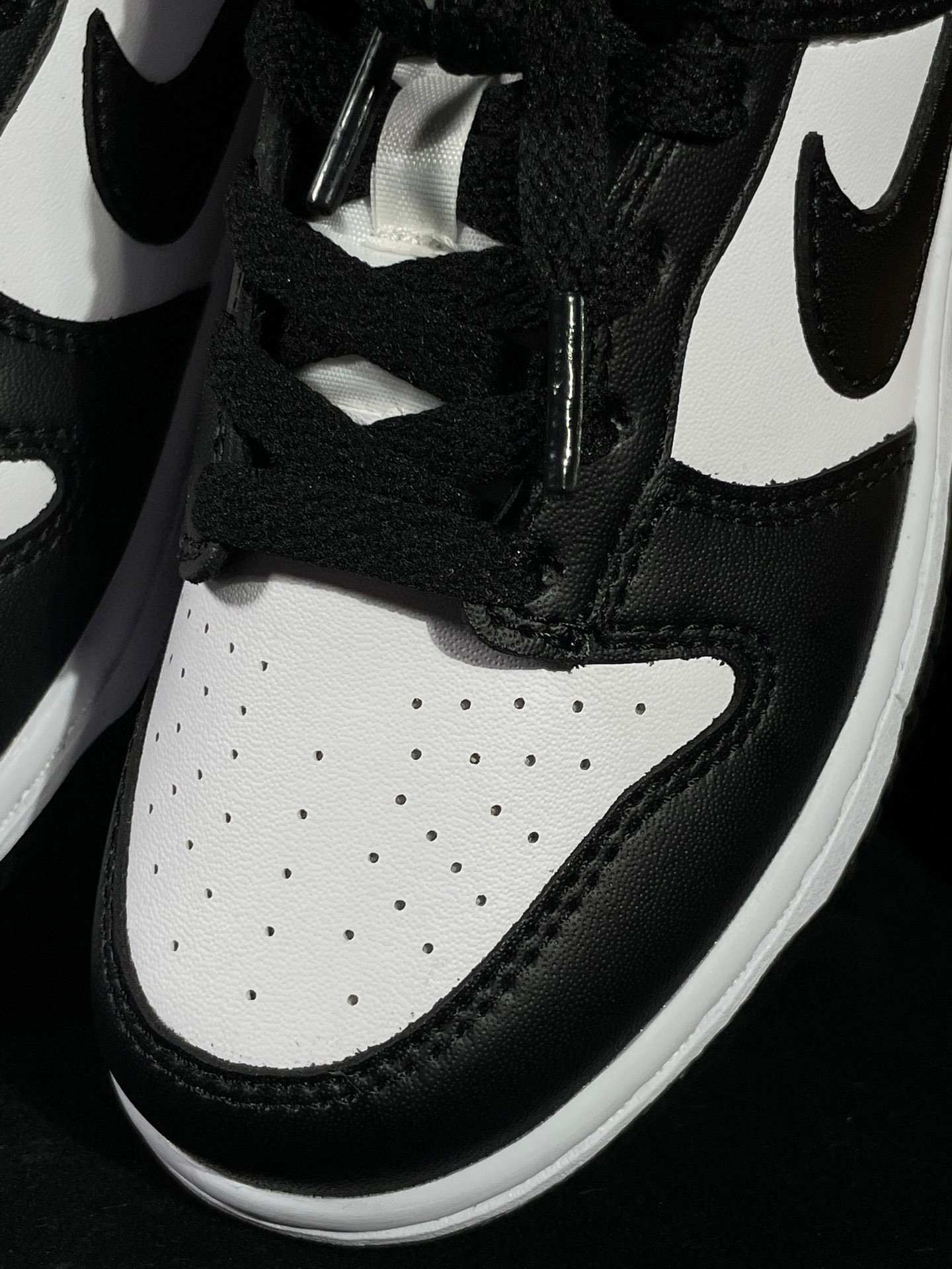  童鞋 Dunk Low White Black 复古休闲 板鞋 中童鞋 黑白熊猫 CW1588-100