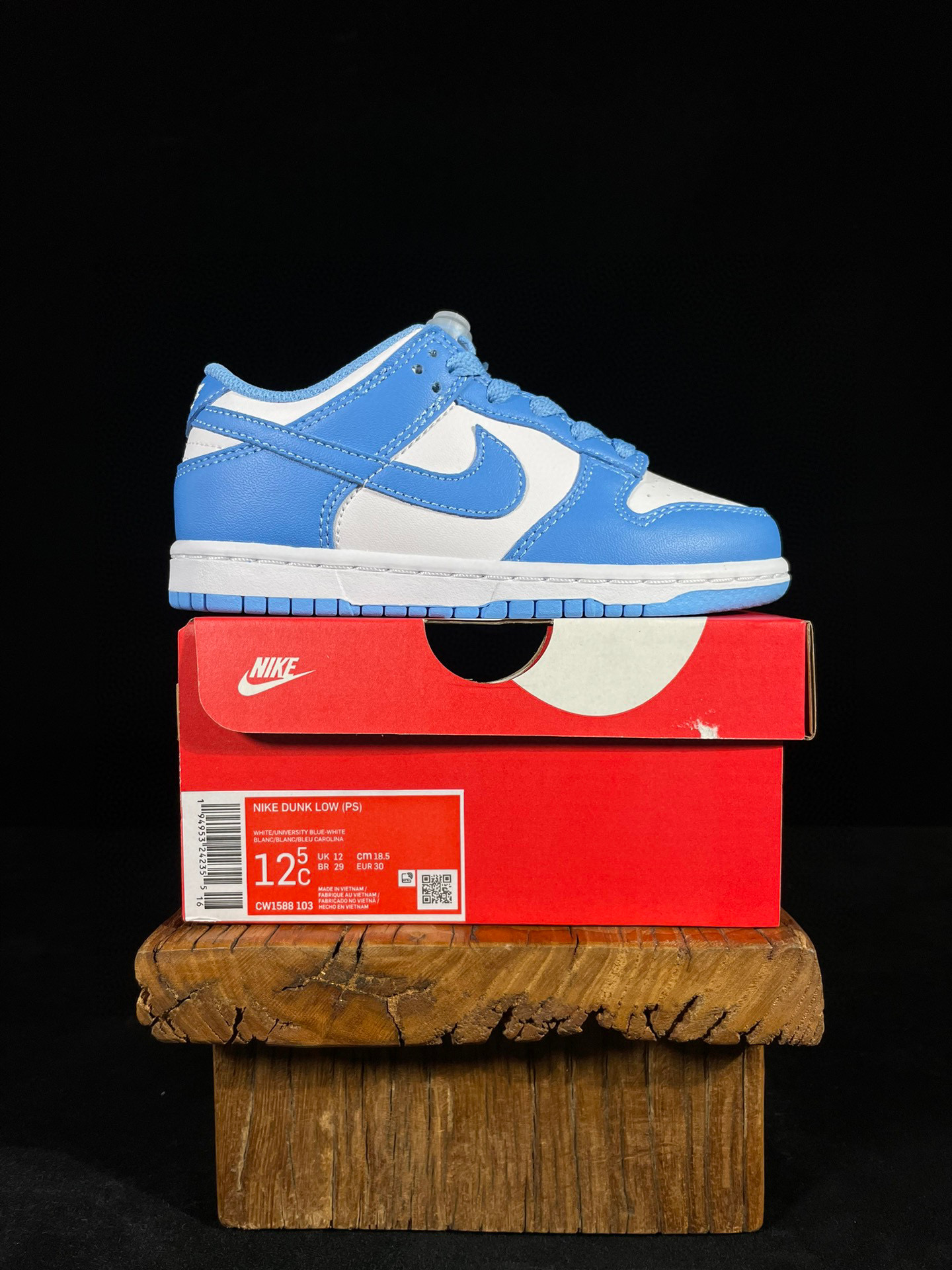 童鞋 Dunk Low University Blue 复古休闲 板鞋 中童鞋 大学蓝 CW1588-103