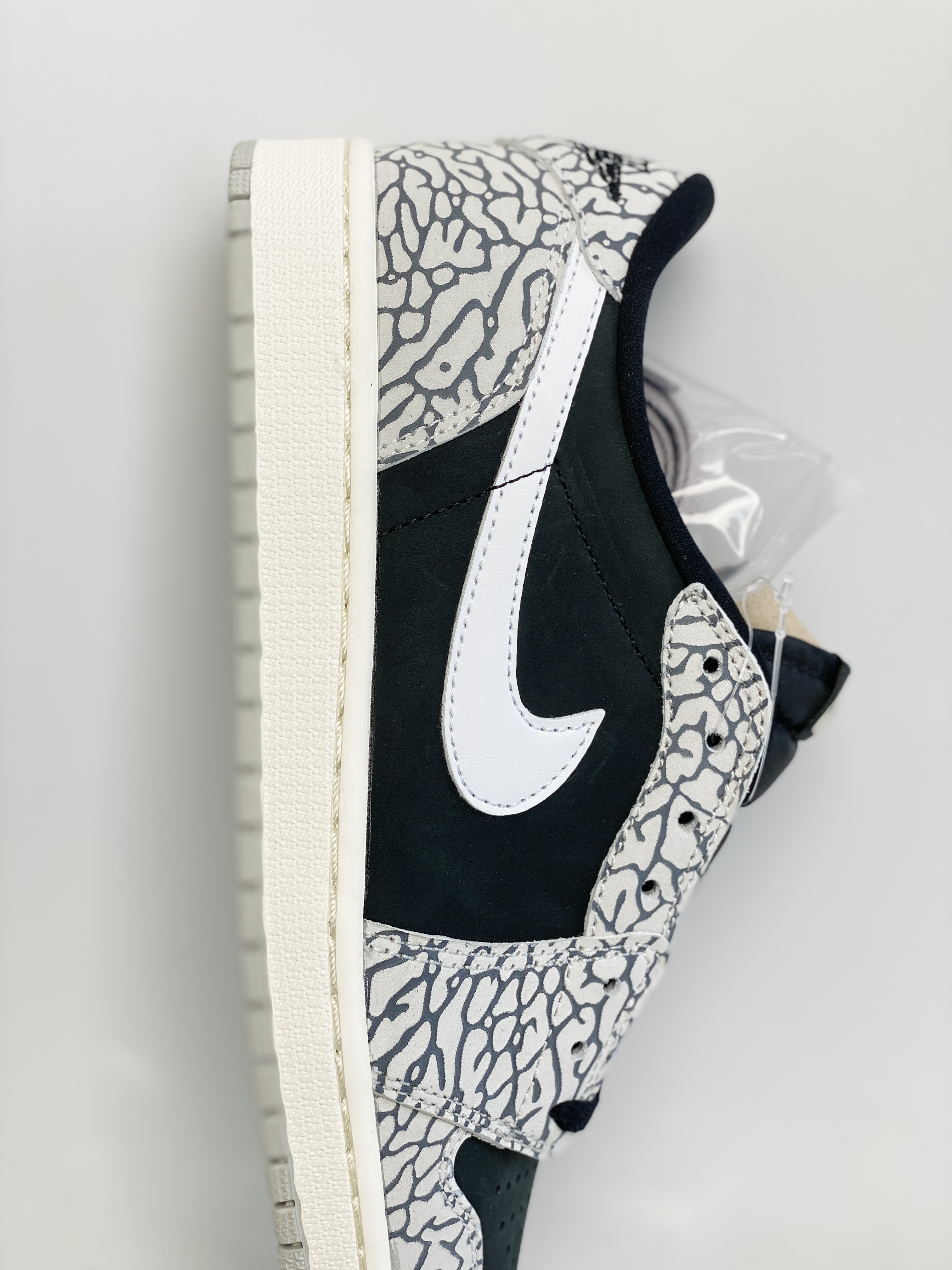 Air Jordan 1 Low OG AJ1 Black Eleohant   低筒 气垫 休闲鞋 板鞋 球鞋 男鞋 女鞋 大象 爆裂纹 黑灰CZ0790-001