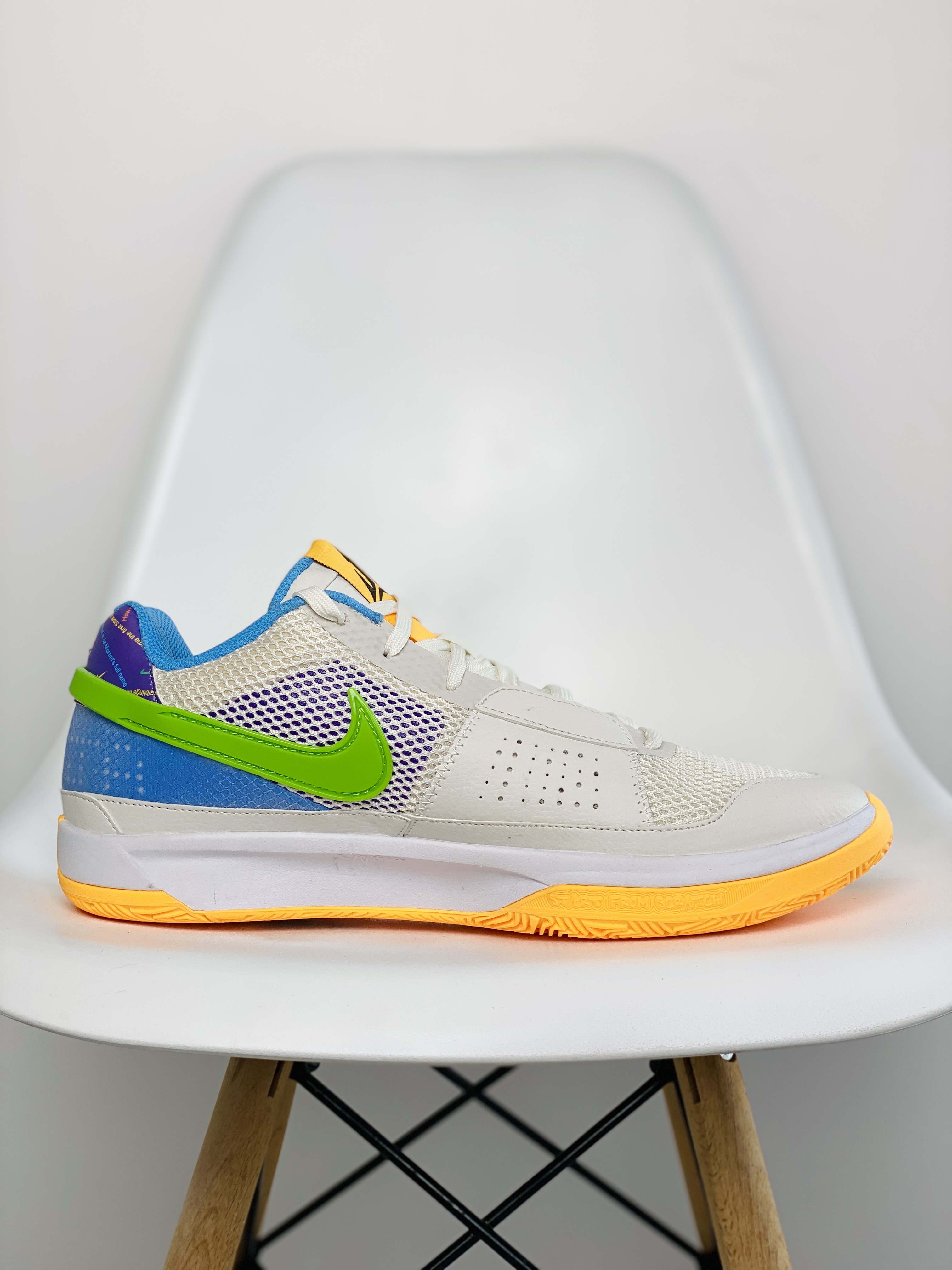 滅世 莫兰特 1代  Nike Zoom JA1   Trivia 低筒 前後氣墊 耐磨透氣 實戰籃球鞋 波鞋 球鞋 男鞋 波鞋 灰蓝橙 DRR8786-001