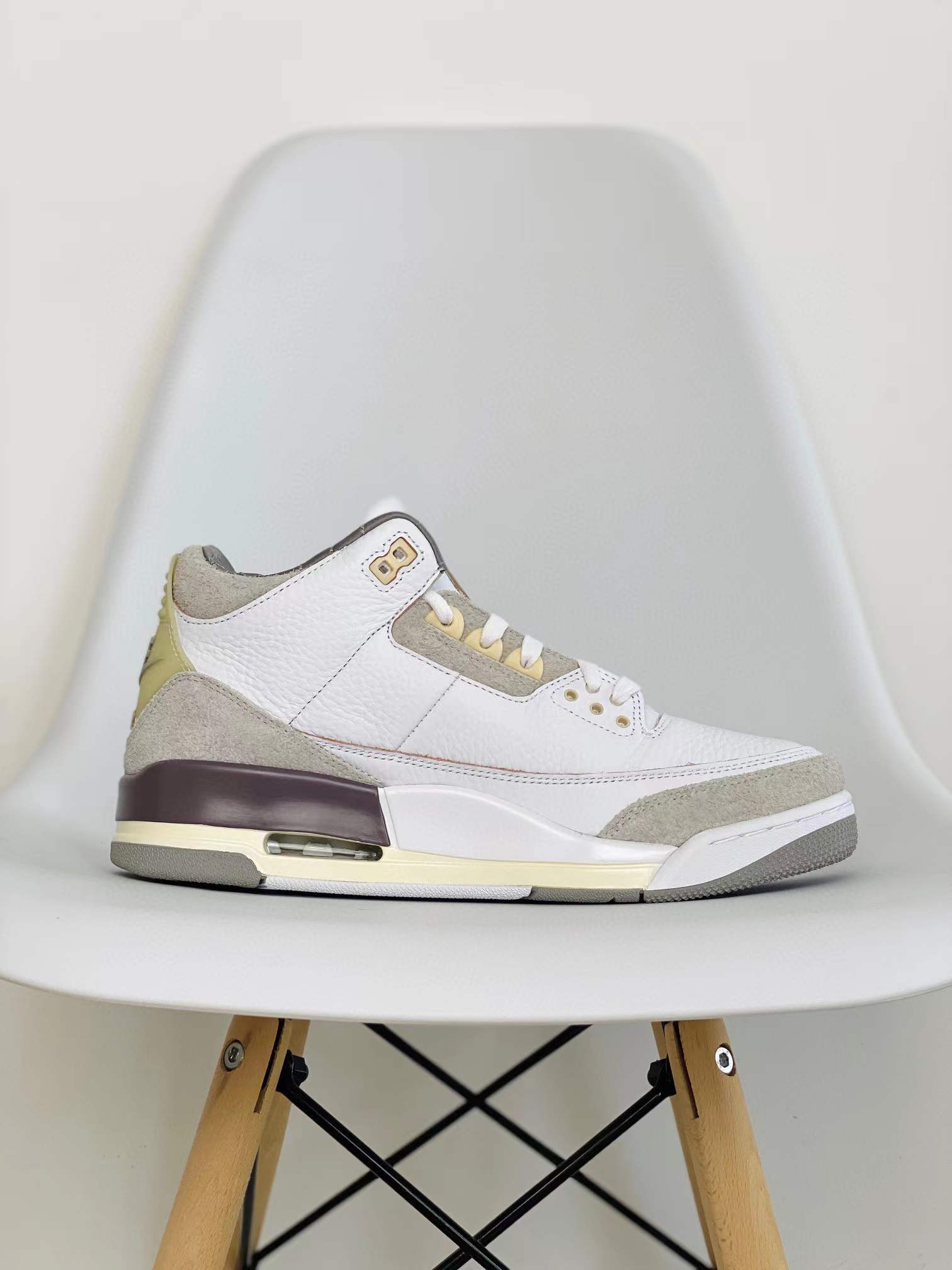 A Ma Maniere Air Jordan 3 Retro Medium Grey AJ 3 低筒 米白灰 休闲鞋 篮球鞋 板鞋 男鞋  DH3434-110