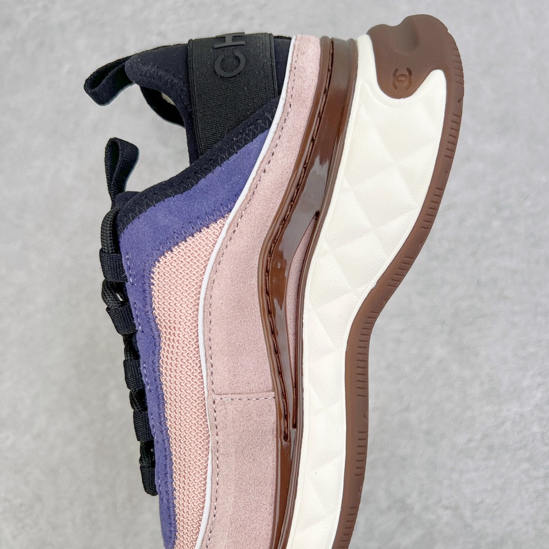 CHANEL 香奈儿 淡粉色 绒面 小牛皮 低筒 运动鞋 休闲鞋 跑步鞋 女鞋