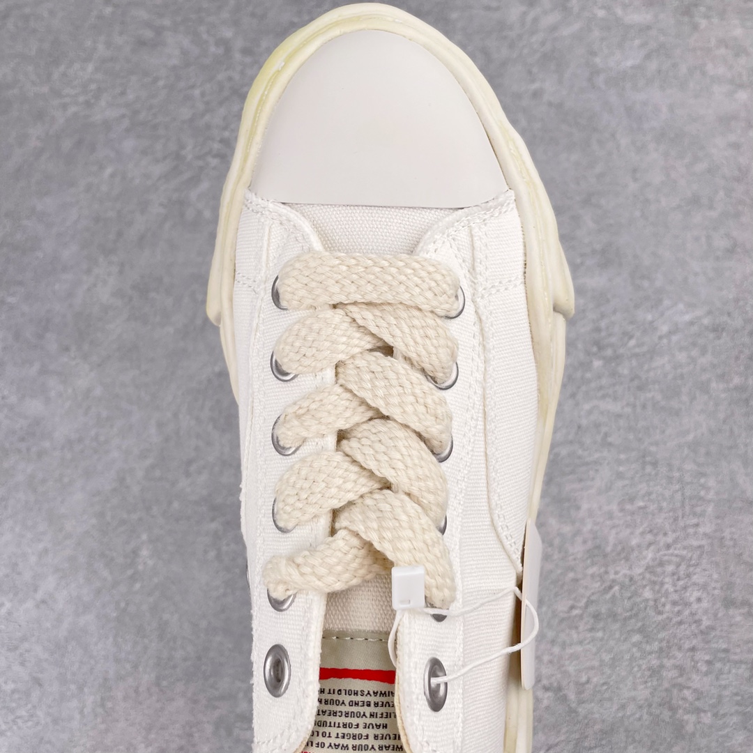 MIHARA YASUHIRO Original MMY 三原康裕 白色 水洗做旧 低筒 溶胶鞋 帆布鞋 板鞋 休闲鞋 增高鞋 男鞋 女鞋 