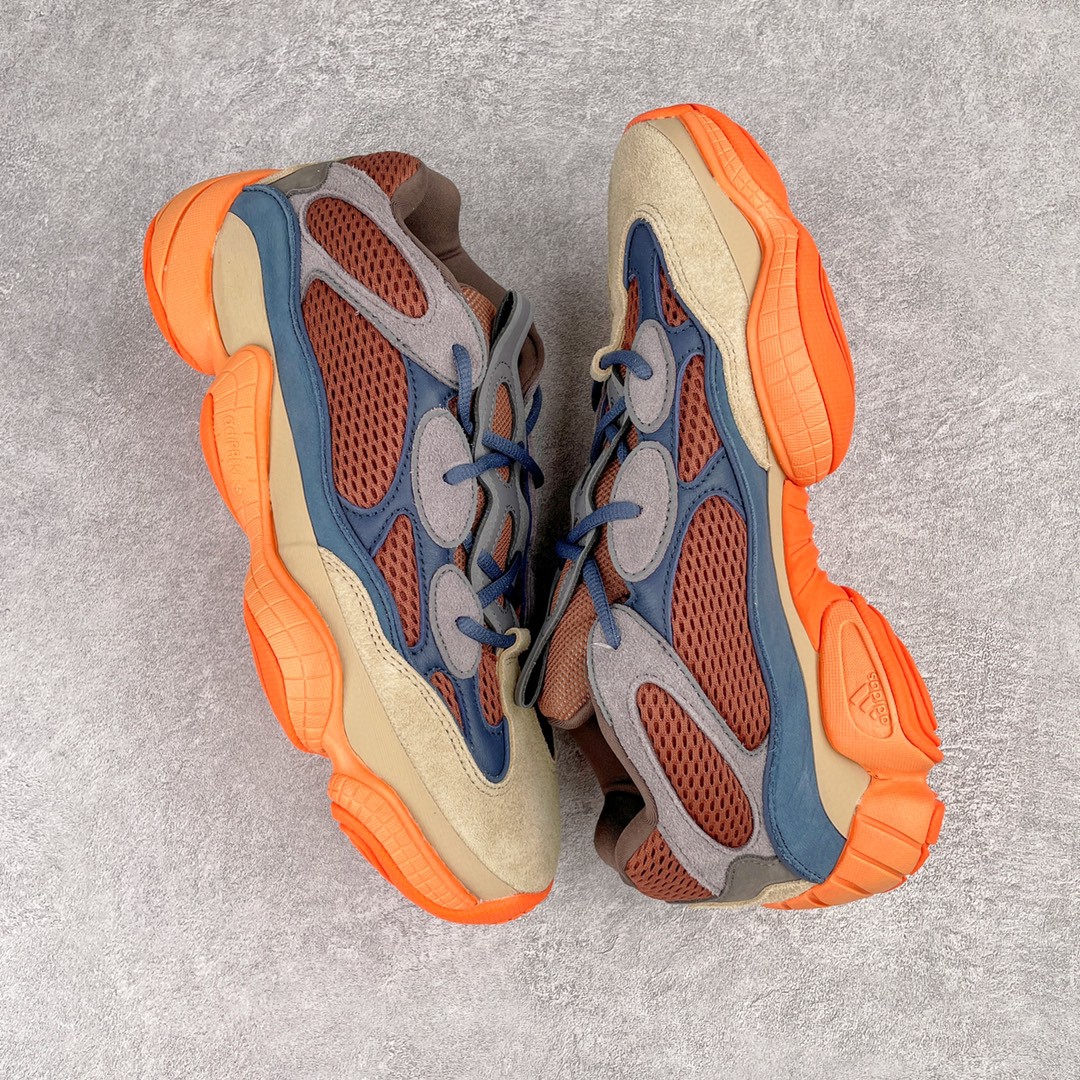 adidas originals Yeezy 500 Enflame 蓝橙 低筒 休闲鞋 运动鞋 老爹鞋 男鞋 女鞋 GZ5541