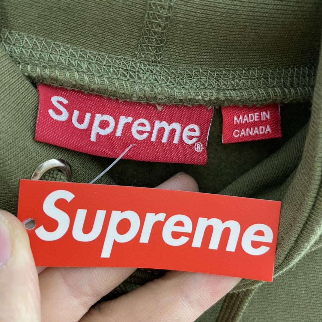 Supreme Week 15 Cross Box Logo Hooded Sweatshirt Logo 刺绣徽标 绿色 连帽卫衣 加绒加厚 宽松 男女同款 SUP-FW20-335