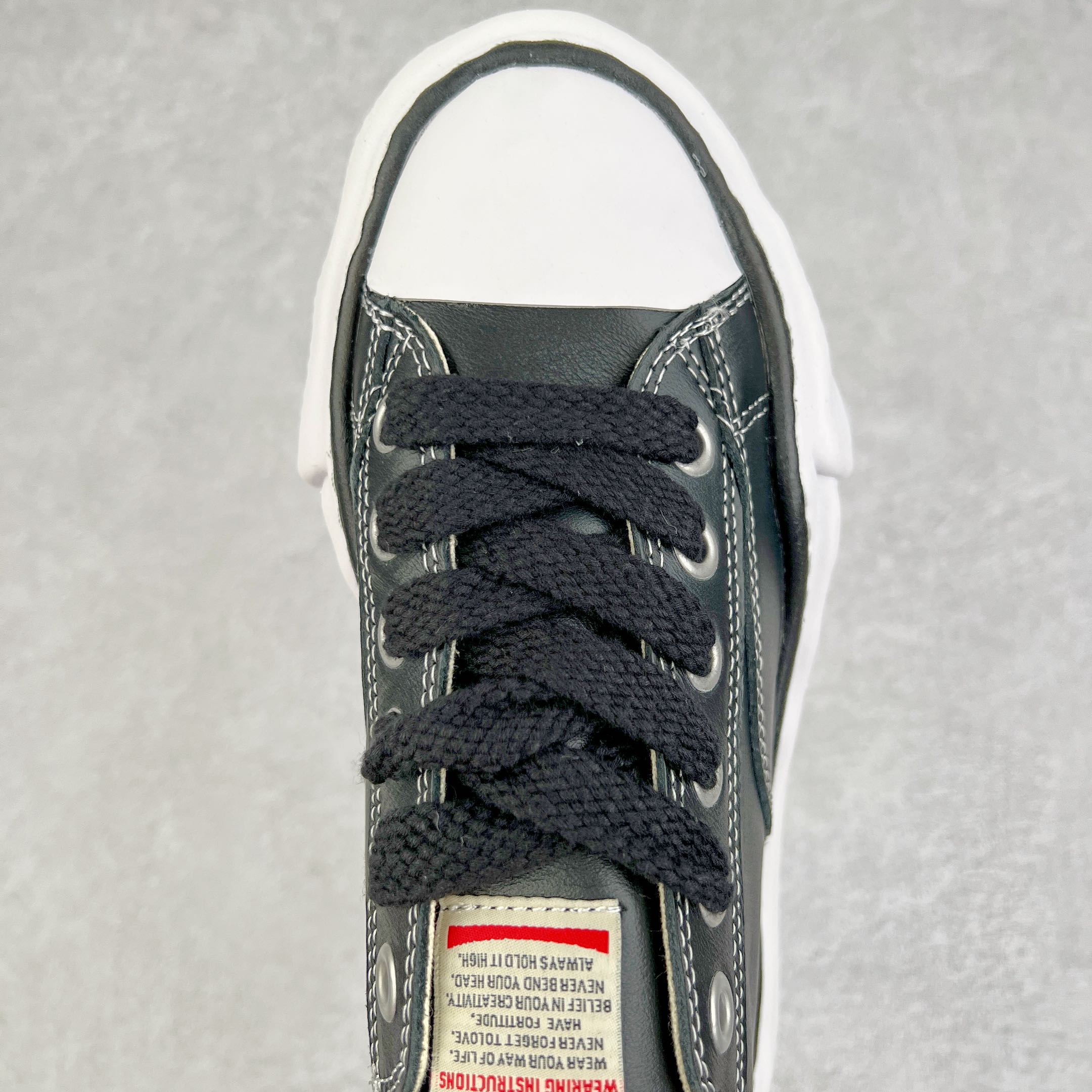 MIHARA YASUHIRO Original MMY 三原康裕 黑色 皮面 低筒 溶胶鞋 帆布鞋 板鞋 休闲鞋 增高鞋 男鞋 女鞋 