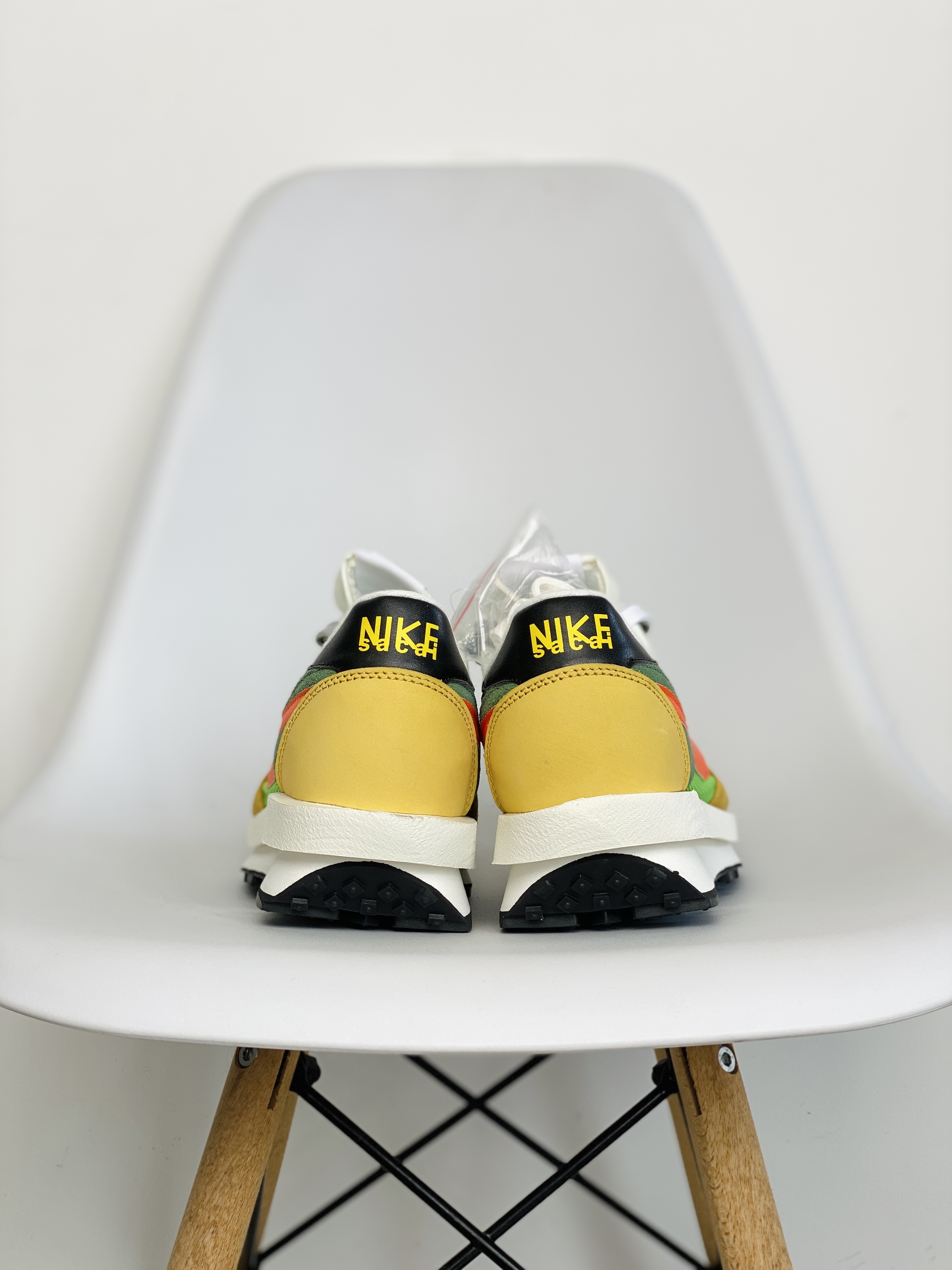 Sacai  LVD Waffle 黃綠 低筒 双勾 华夫 复古时鞋 休闲鞋 透气网面 运动鞋 男鞋厚底 女鞋增高BV0073-300