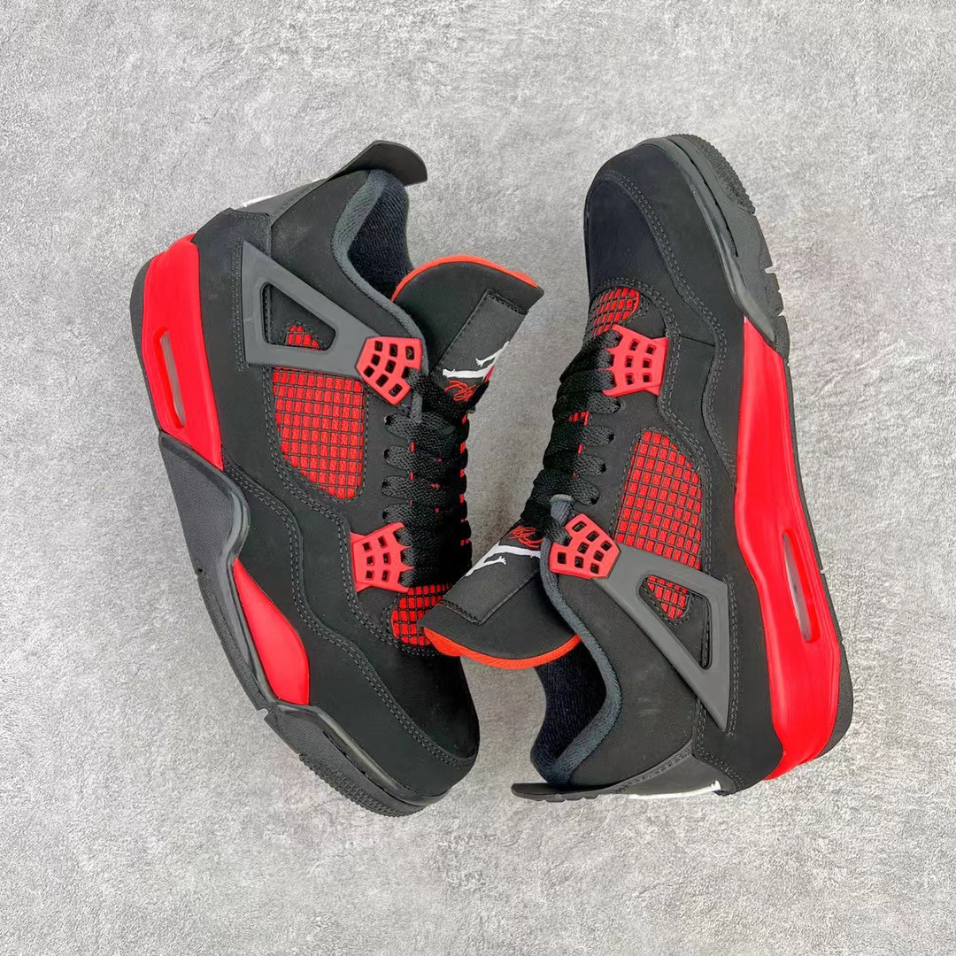 Air Jordan 4 AJ4 Retro Red Thunder 红雷电 黑红 低筒 男鞋 女鞋 籃球鞋 板鞋  CT8527-016
