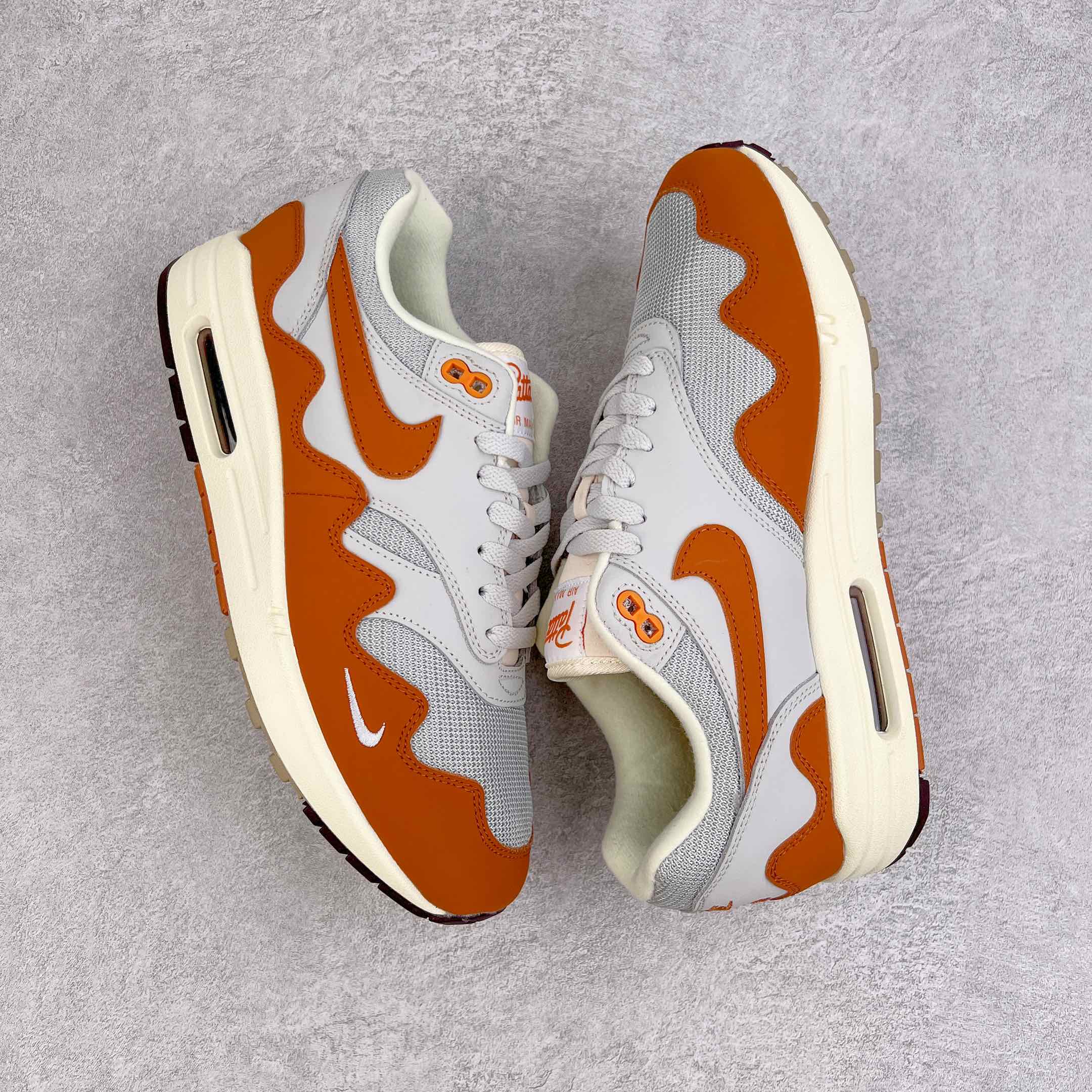 Patta Air Max 1  Monarch 灰棕 波浪纹 低筒 减震运动鞋 休闲鞋 板鞋 男鞋 女鞋 DH1348-001