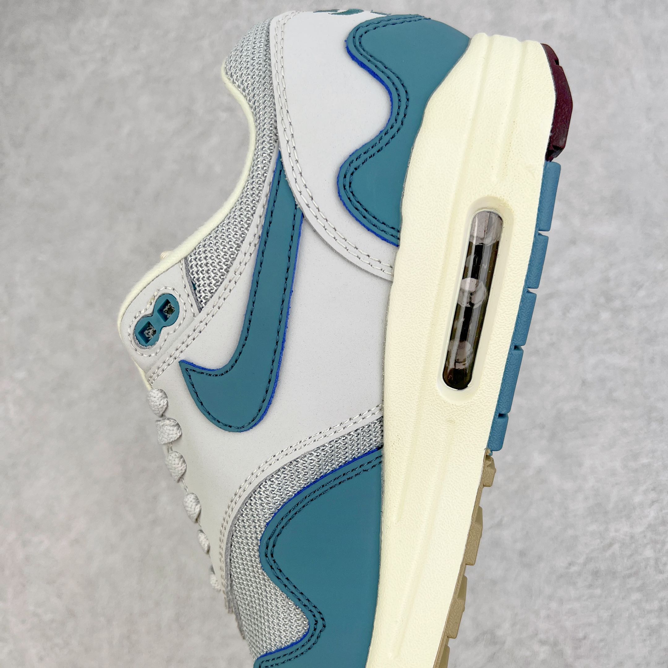 Patta Air Max 1  Aqua Noise 灰蓝 波浪纹 低筒 减震运动鞋 休闲鞋 板鞋 男鞋 女鞋 AO1021-023