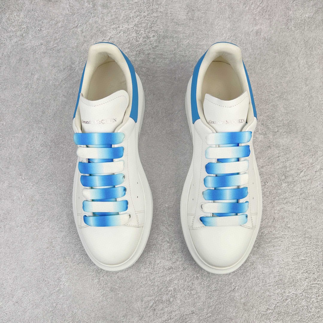Alexander McQueen 麦昆 白色 蓝尾 扎染 低筒 板鞋 休闲鞋 厚底鞋 增高鞋 男鞋 女鞋 