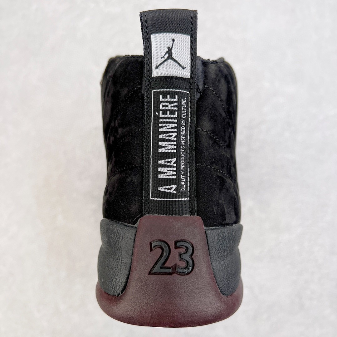 A Ma Maniére x Air Jordan 12 Retro AJ12 联名 黑酒红 碳板 全掌气垫 篮球鞋 球鞋 男鞋 休闲鞋 DV6989-001