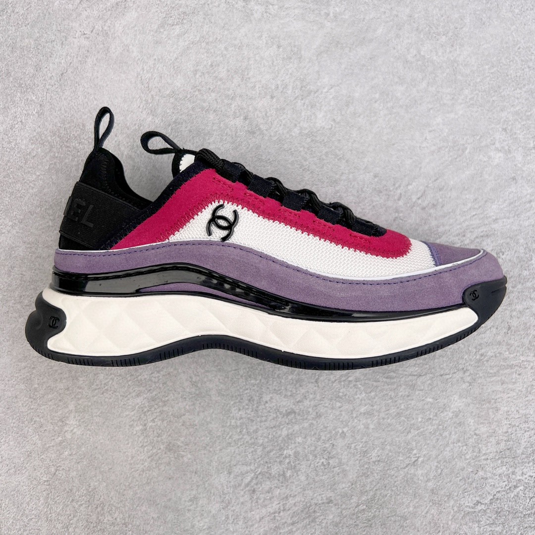 CHANEL 香奈儿 粉紫 绒面 小牛皮 低筒 运动鞋 休闲鞋 跑步鞋 女鞋