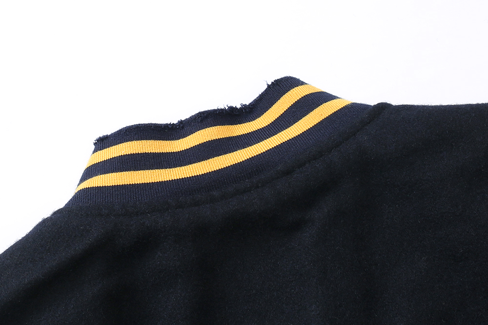 MADNESS 22AW BASEBALL JACKET 黑黄 羊毛 余文乐 拼接棒球服 休闲 宽松 夹克 长袖 外套 秋冬 男女款