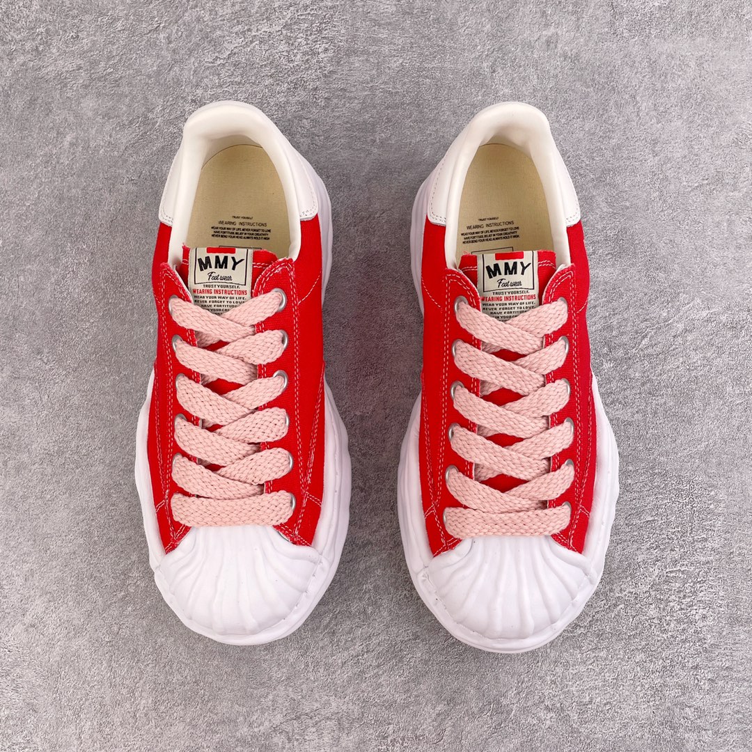 MIHARA YASUHIRO Original MMY 三原康裕 红色 低筒 溶胶鞋 帆布鞋 板鞋 休闲鞋 增高鞋 男鞋 女鞋 