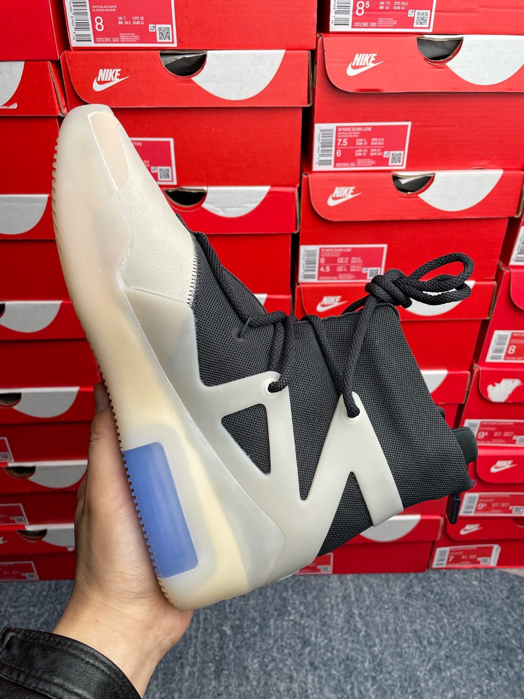 Nike Air Fear of God 1 String FOG 黑白灰 高筒 篮球鞋 球鞋 实战鞋 运动鞋 AR4237-902
