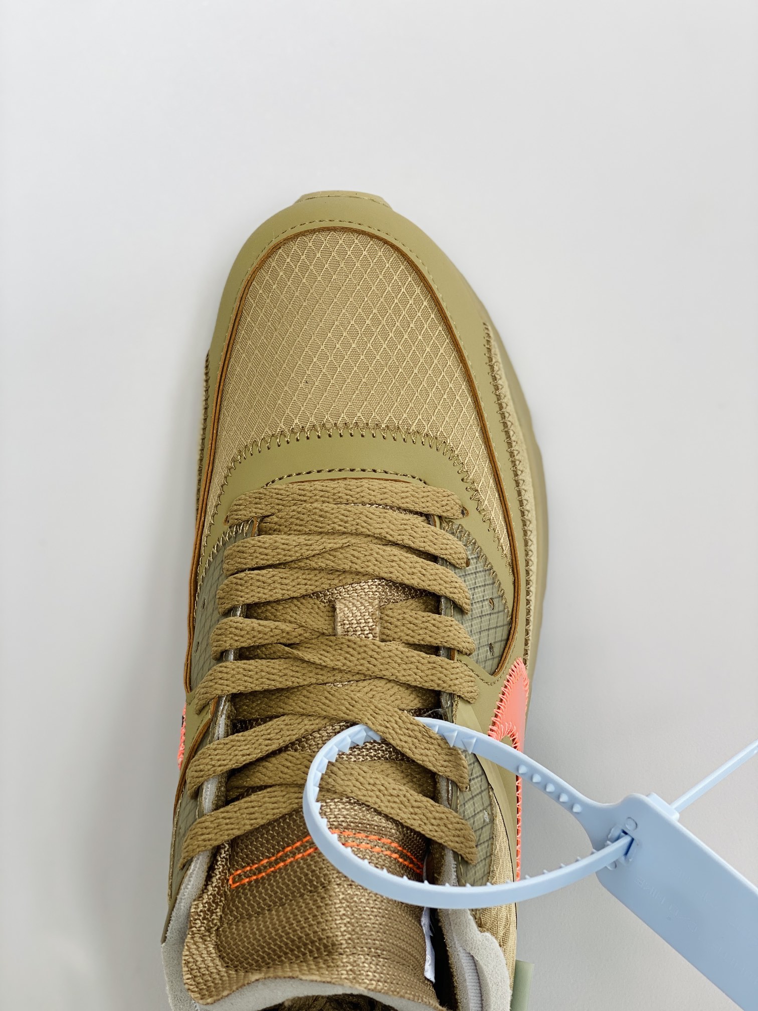 OFF-WHITE Air Max 90 THE TEN 沙漠黄 联名 低筒 气垫缓震复古 跑鞋 休闲鞋 板鞋 男鞋 女鞋 AA7293-200