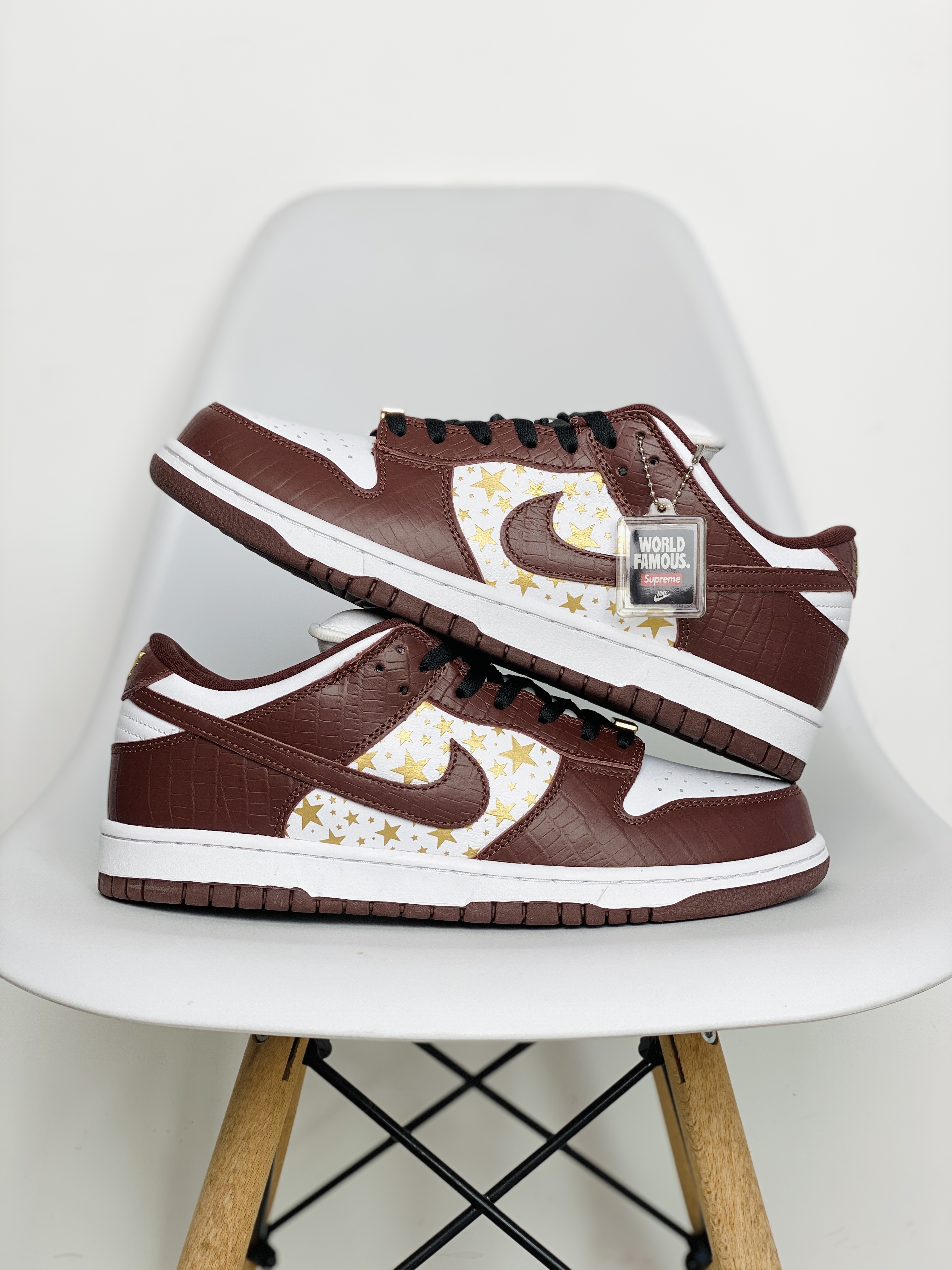 Supreme x SB Dunk Low Barkroot Brown 联名 白红金 低筒 复古板鞋 休闲鞋 男鞋 女鞋 DH3228-103