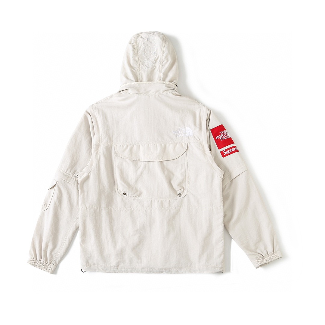 Supreme SS22 Week 16 THE NORTH FACE 联名款 Trekking Convertible Jacket 可拆卸夹克 花色 黑色 白色 连帽外套 风衣 秋冬款 男女同款 SUP-SS22-879