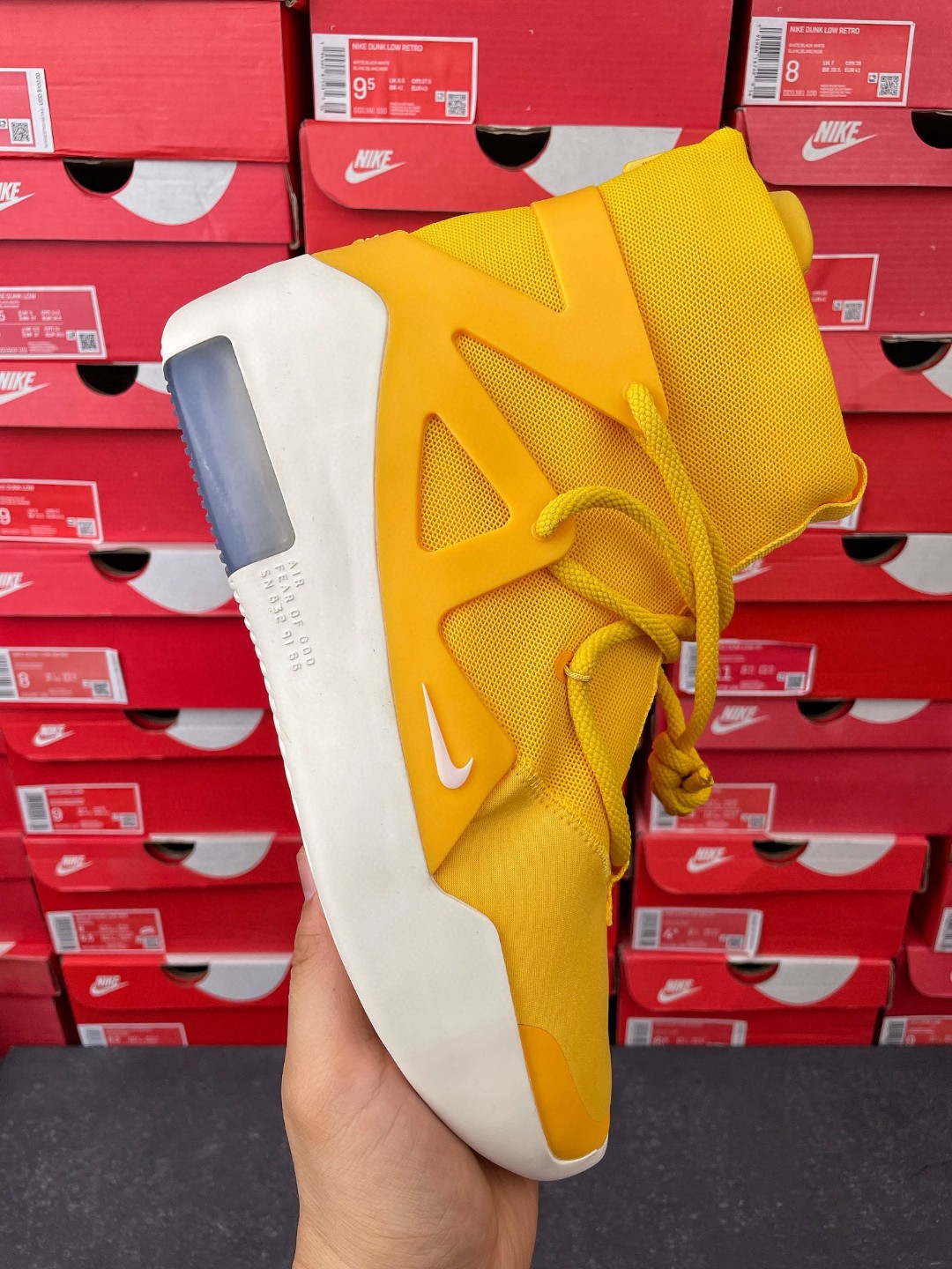 Nike Air Fear of God 1 Amarillo FOG 黄白 高筒 篮球鞋 球鞋 实战鞋 运动鞋 AR4237-700