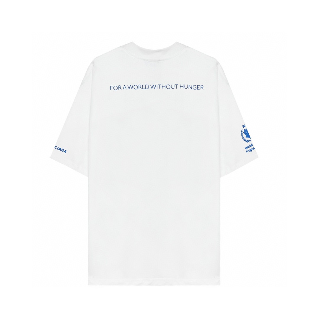 Balenciaga 巴黎世家 WFP 二代联名款 Logo字母印花圆领短袖 黑色 T 恤 圆领 夏季 男女同款