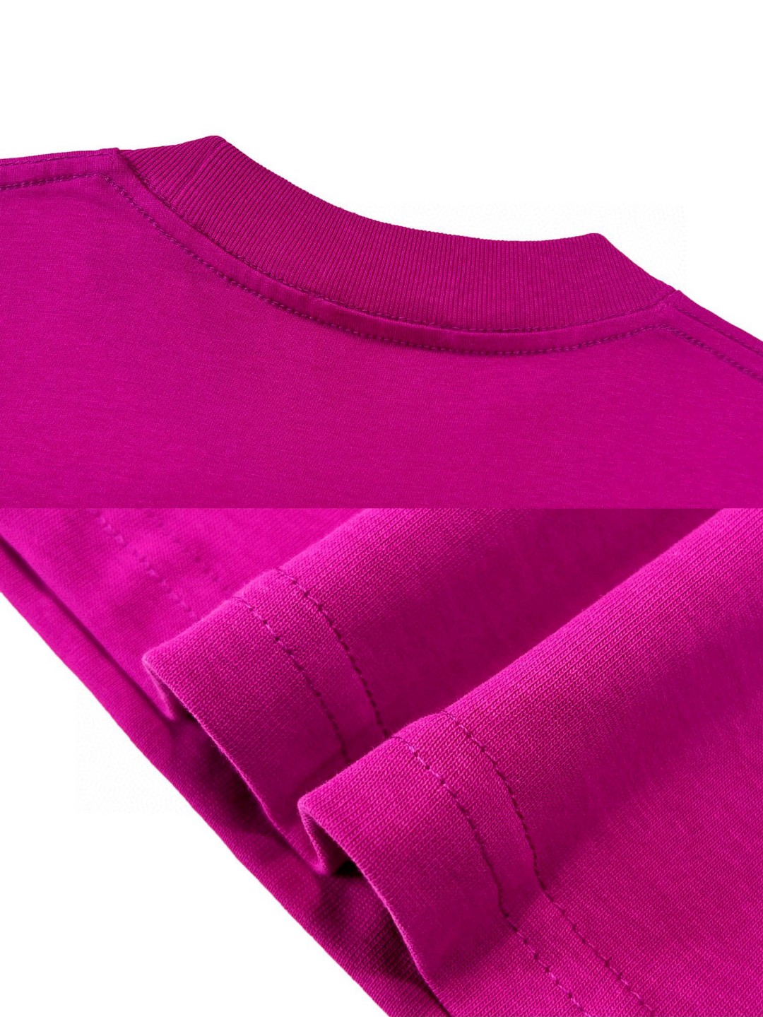 Balenciaga 巴黎世家 胸前刺绣字母Logo短袖 玫红色 T 恤 圆领 夏季 男女同款