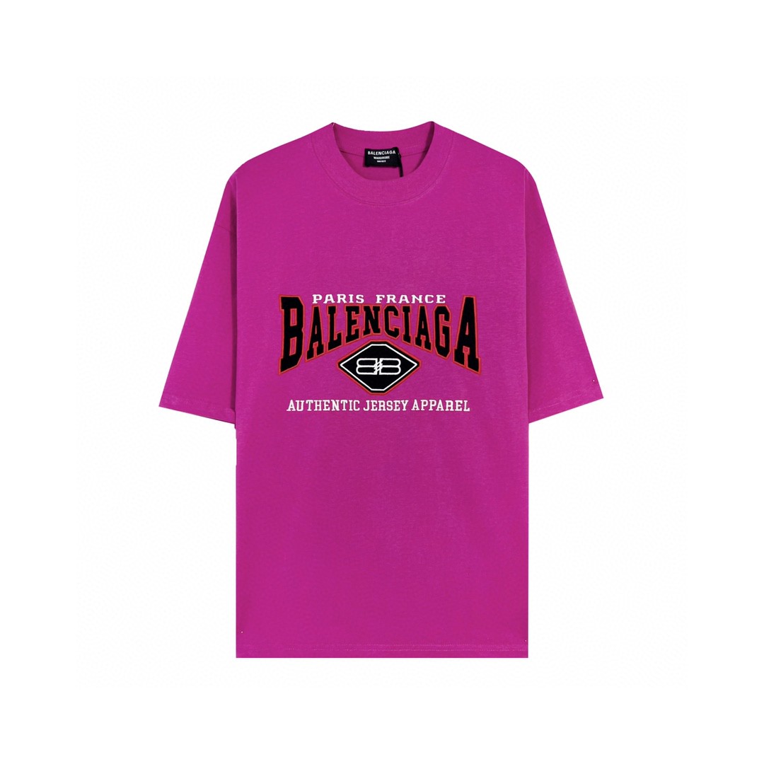 Balenciaga 巴黎世家 双B字母刺绣logo 蝙蝠侠 做旧水洗短袖 银灰白 T 恤 圆领 夏季 男女同款