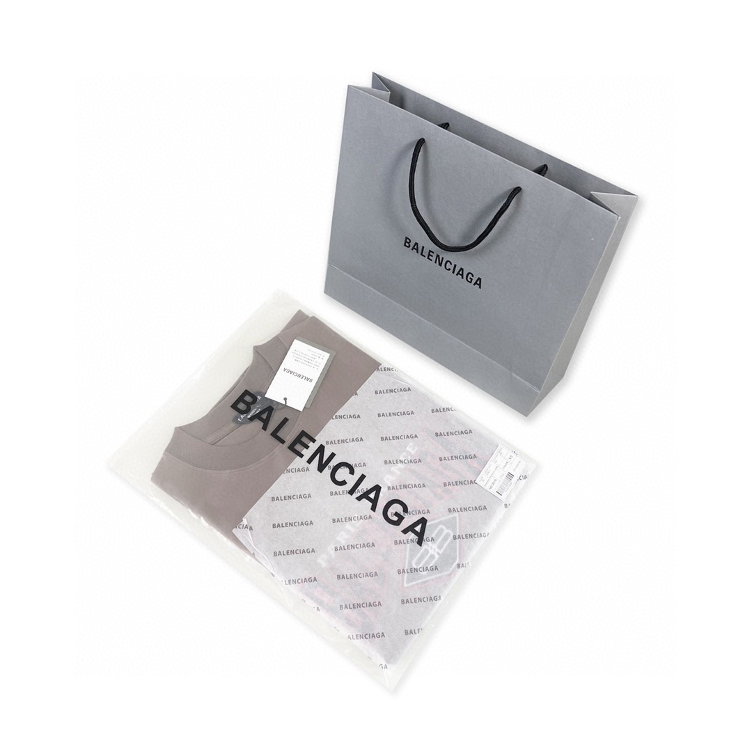 Balenciaga 巴黎世家 双B字母刺绣logo 蝙蝠侠 做旧水洗短袖 银灰白 T 恤 圆领 夏季 男女同款