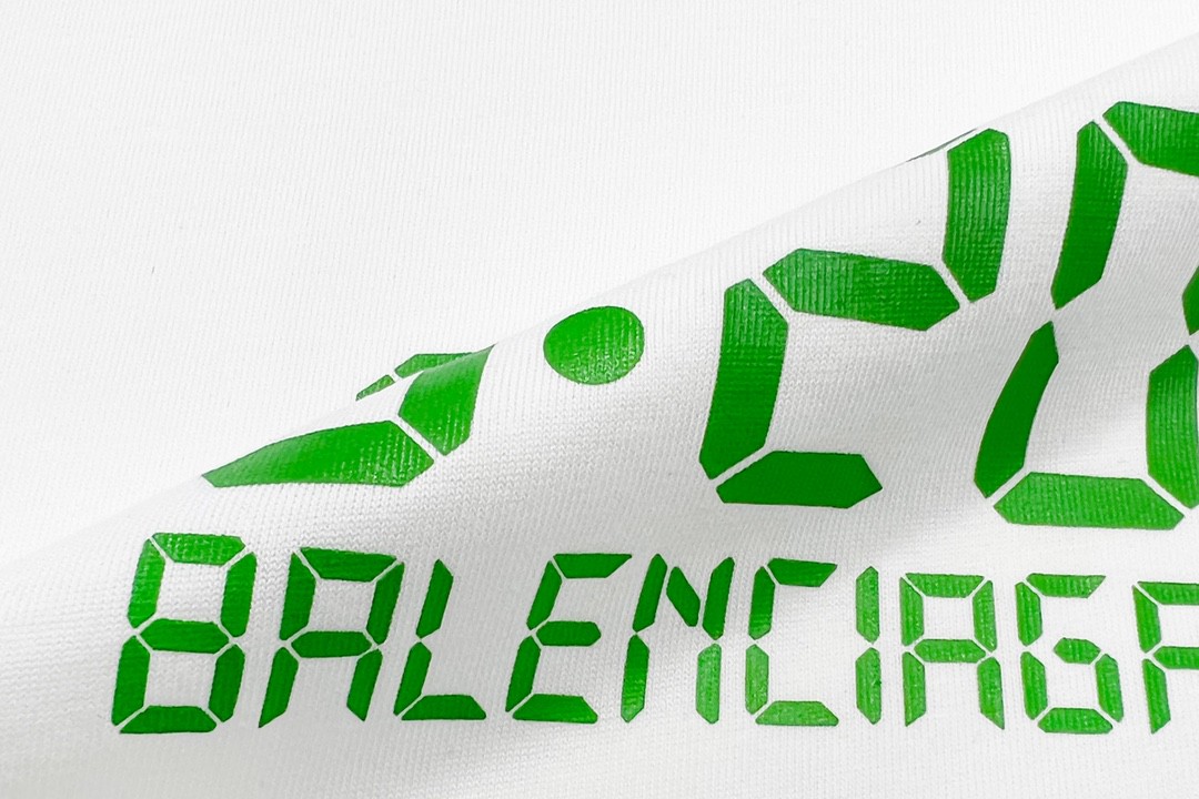 Balenciaga 巴黎世家 520限定夜光字母印花 短袖 白色 T 恤 圆领 夏季 男女同款