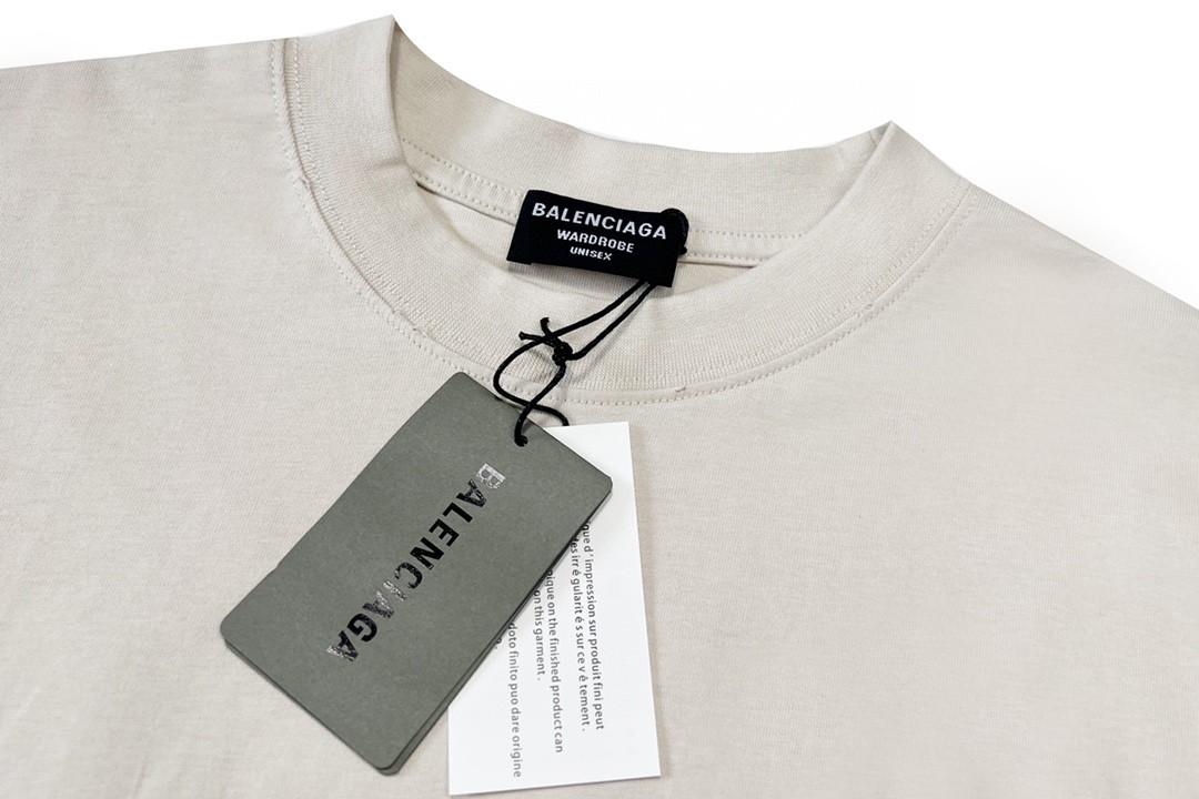 Balenciaga 巴黎世家 闪电字母Metallica摇滚乐队系列 泼墨水洗 破坏撕裂纹印花破洞短袖T恤【全新天花板级别】 圆领 短袖 