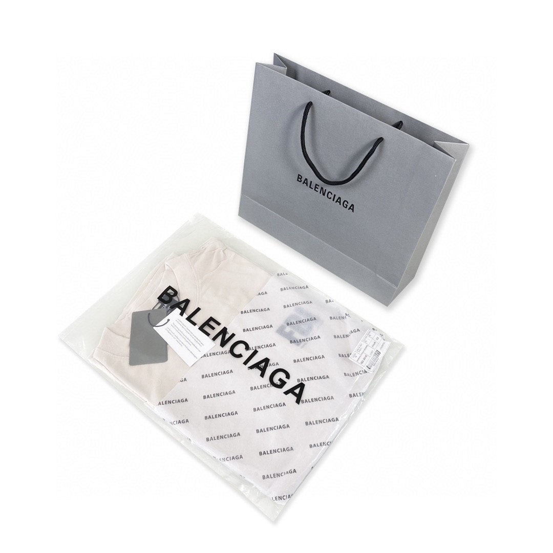 Balenciaga 巴黎世家 闪电字母Metallica摇滚乐队系列 泼墨水洗 破坏撕裂纹印花破洞短袖T恤【全新天花板级别】 圆领 短袖 