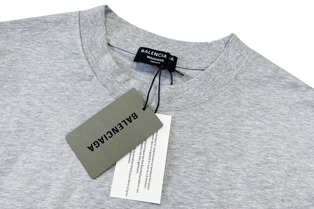 Balenciaga 巴黎世家 闪电字母Metallica摇滚乐队系列 泼墨水洗 破坏撕裂纹印花破洞短袖T恤【全新天花板级别】 圆领 短袖 