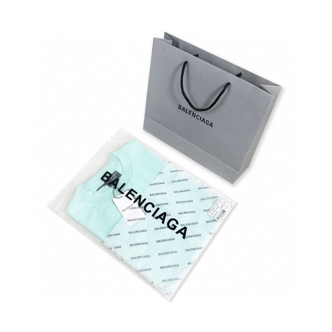 Balenciaga 巴黎世家 闪电字母Metallica摇滚乐队系列 泼墨水洗 破坏撕裂纹印花破洞短袖T恤【全新天花板级别】 圆领 短袖 