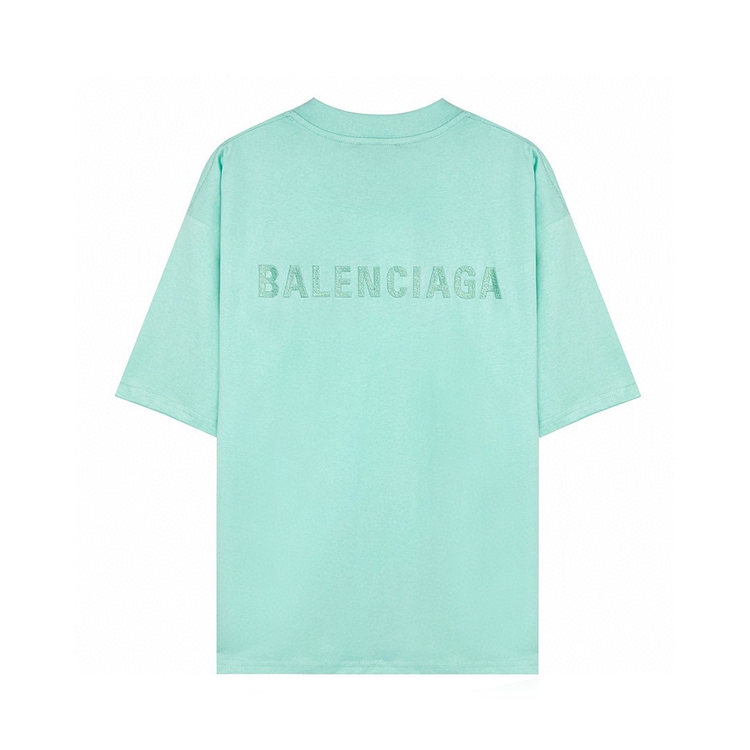 Balenciaga 巴黎世家 闪电字母Metallica摇滚乐队系列 泼墨水洗 破坏撕裂纹印花破洞短袖T恤【全新天花板级别】 圆领 短袖 