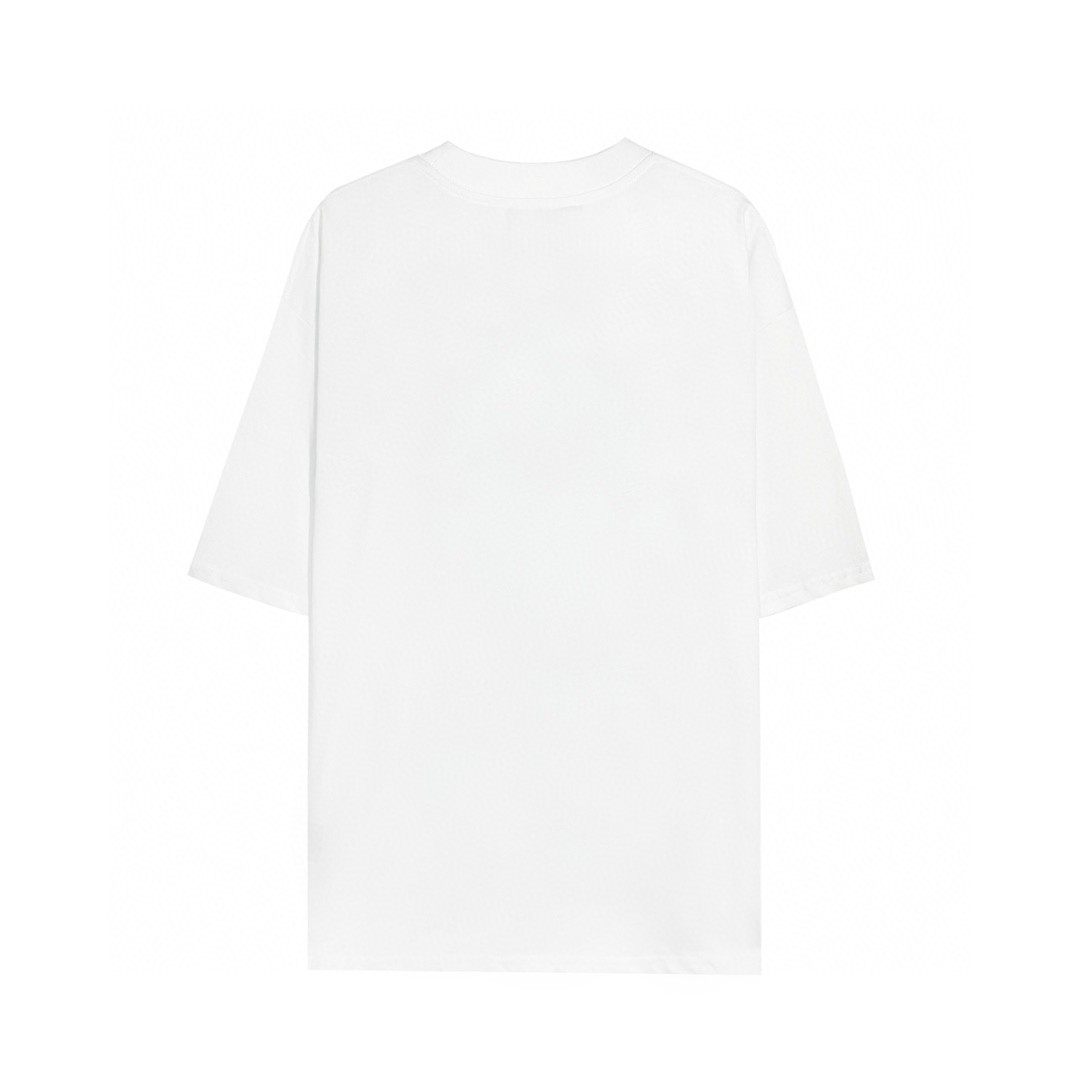 Balenciaga 巴黎世家 七国语言文字印花圆领 短袖 白色 T 恤 圆领 夏季 男女同款