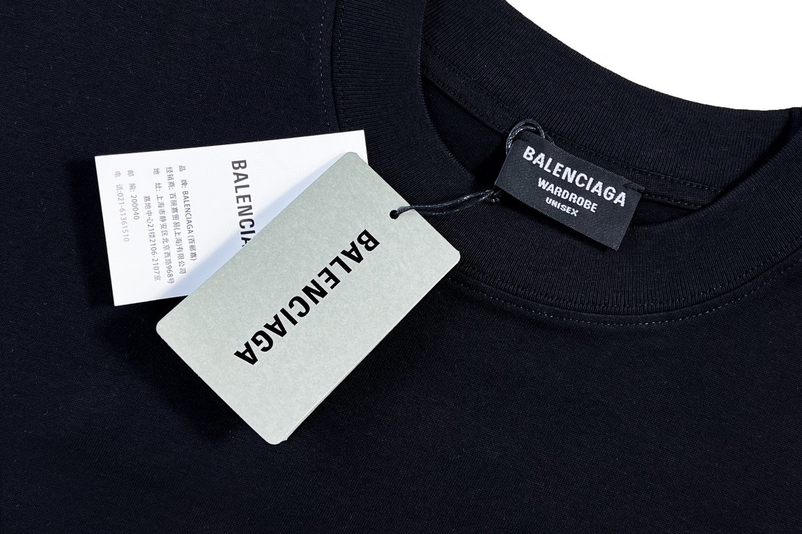 Balenciaga 巴黎世家 Political Campaign Large Fit Logo 刺绣图案 字母logo 短袖 白色 T 