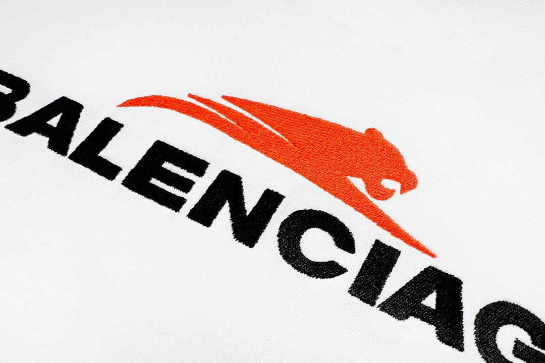 Balenciaga 巴黎世家 Political Campaign Large Fit Logo 刺绣图案 字母logo 短袖 白色 T 