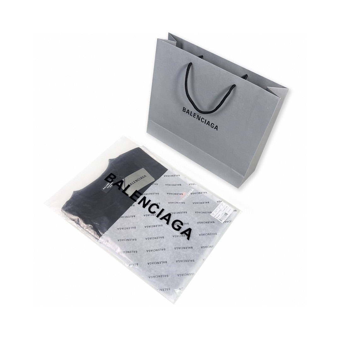 Balenciaga 巴黎世家 Political Campaign Large Fit Logo 刺绣图案 字母logo 短袖 白色 T 