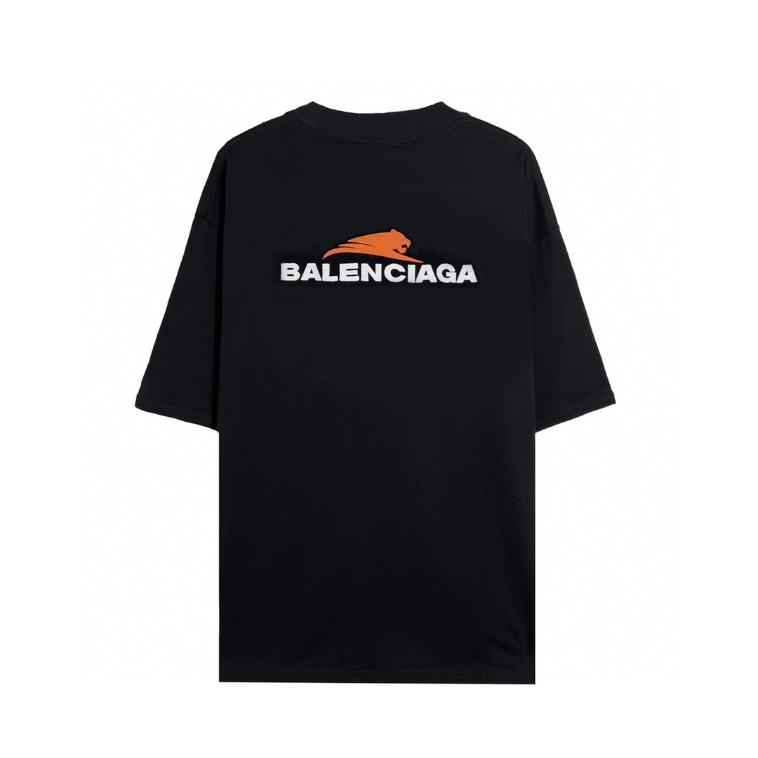 Balenciaga 巴黎世家 Political Campaign Large Fit Logo 刺绣图案 字母logo 短袖 白色 T 