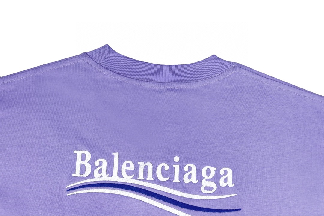 Balenciaga 巴黎世家 Political Campaign Large Fit Logo 刺绣图案 字母logo 短袖 白色 T 