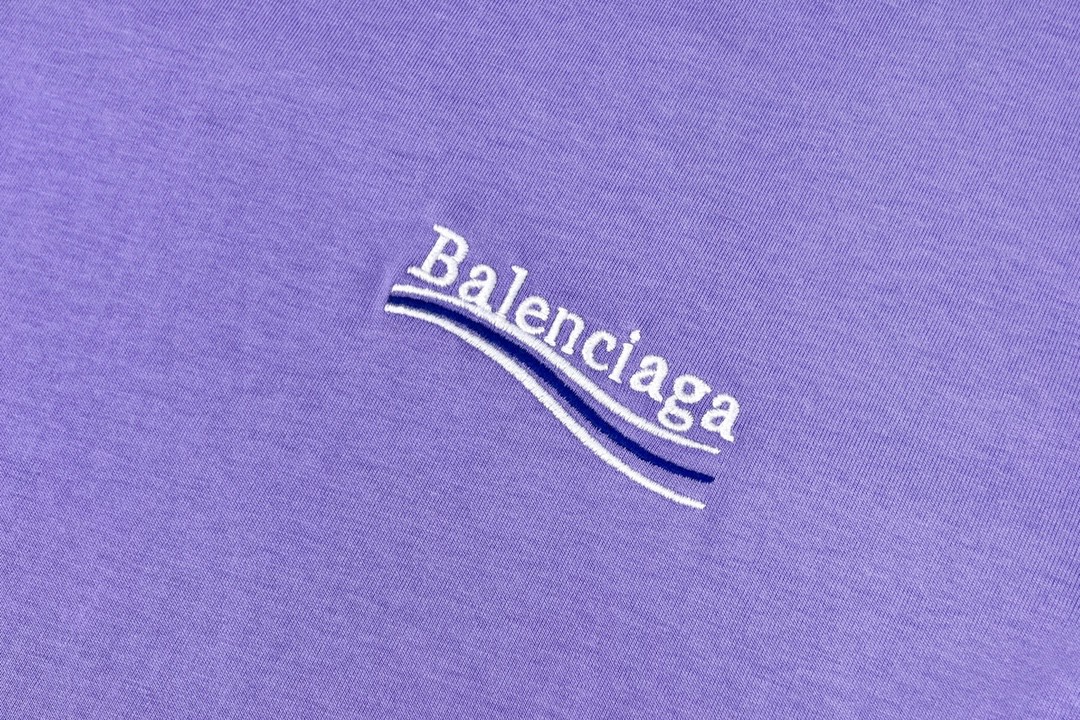 Balenciaga 巴黎世家 Political Campaign Large Fit Logo 刺绣图案 字母logo 短袖 白色 T 