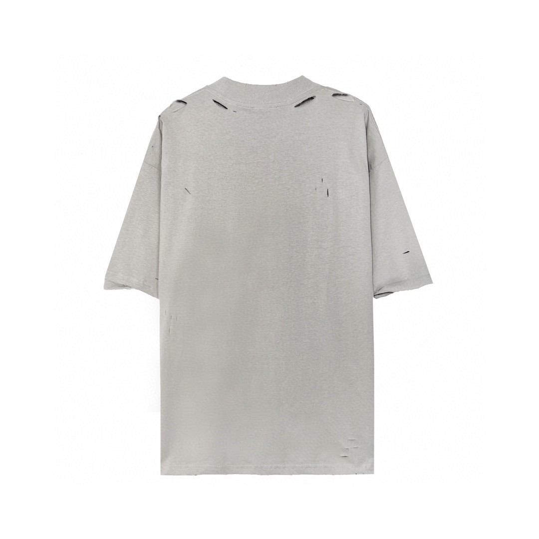 Balenciaga balishWhite T - shirt with BB logo 印花 短袖 白色 T 恤 圆领 夏季 男女同款 
