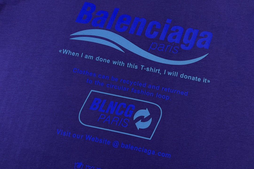 Balenciaga balishWhite T - shirt with BB logo 印花 短袖 白色 T 恤 圆领 夏季 男女同款 