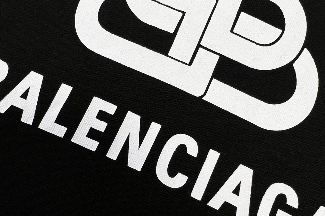 Balenciaga balishWhite T - shirt with BB logo 印花 短袖 白色 T 恤 圆领 夏季 男女同款 